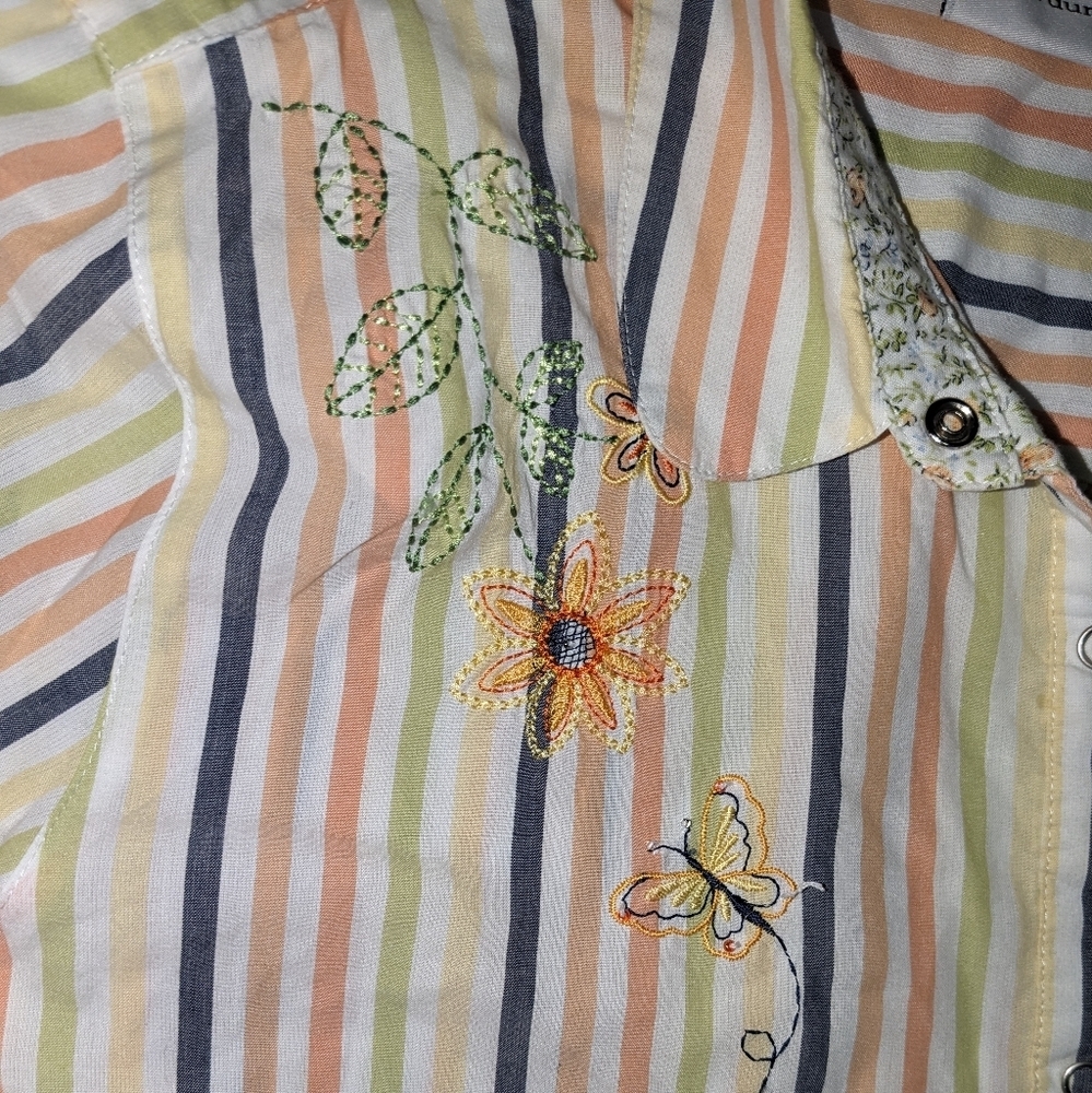 Alfred Dunner Womens 16 St Tropez Striped Top - Picture 4 of 5